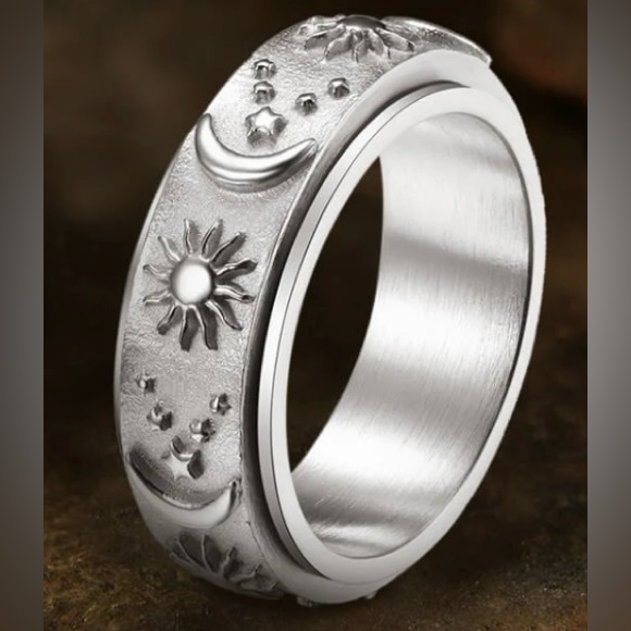 Jewelry | Sun Moon Star Fidget Spinner Band Ringnwot | Poshmark